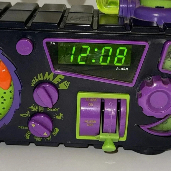 Vintage 1995 Nickelodeon Time Blaster Rise & Slime Alarm Clock AM/FM Radio - Picture 6 of 12